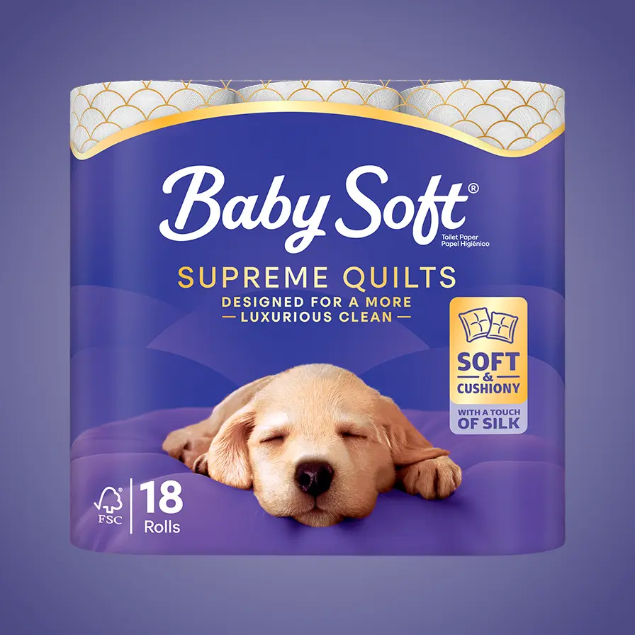 Baby Soft® Supreme Quilts Toilet Tissue Pack