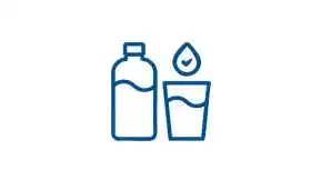 Clean bottled water