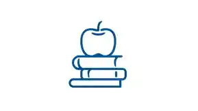 An apple on a pile of books